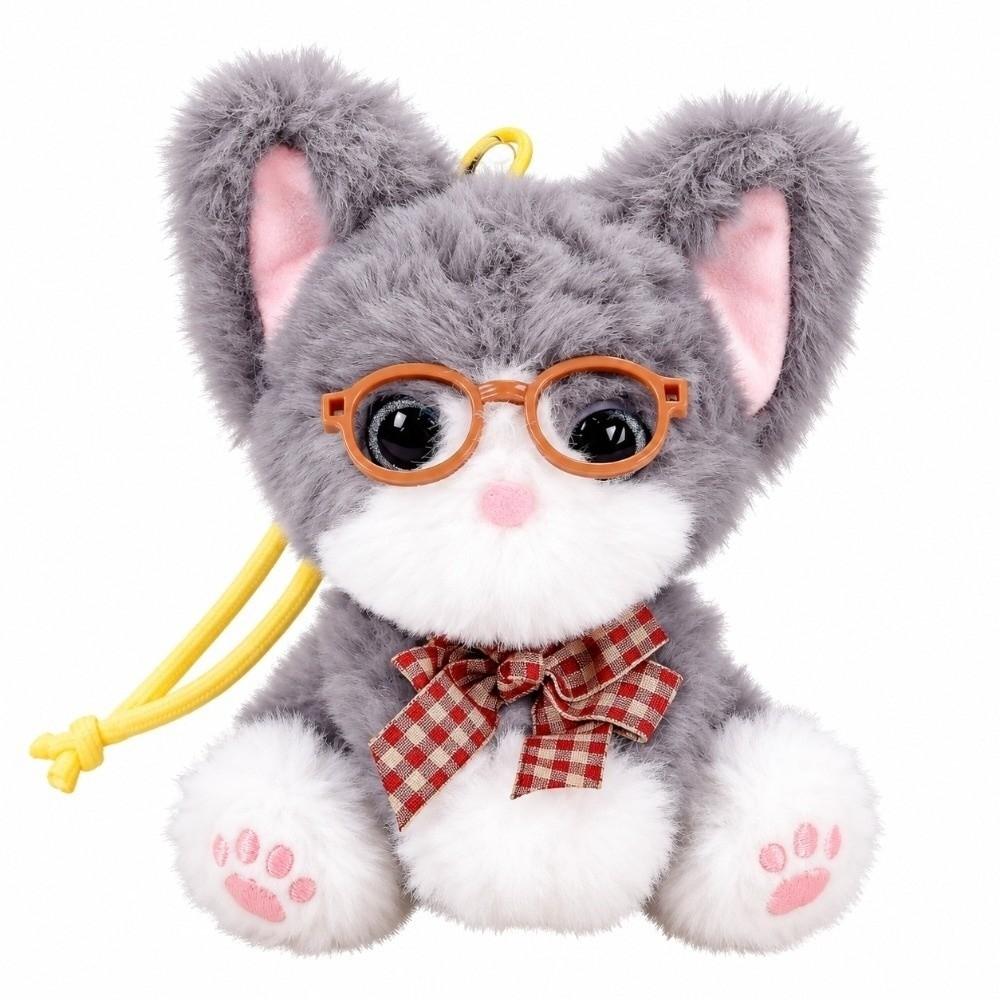 Soft Plush Plush Cat Keychain Big Ears Curly Fleece Accessory  Birthday Present