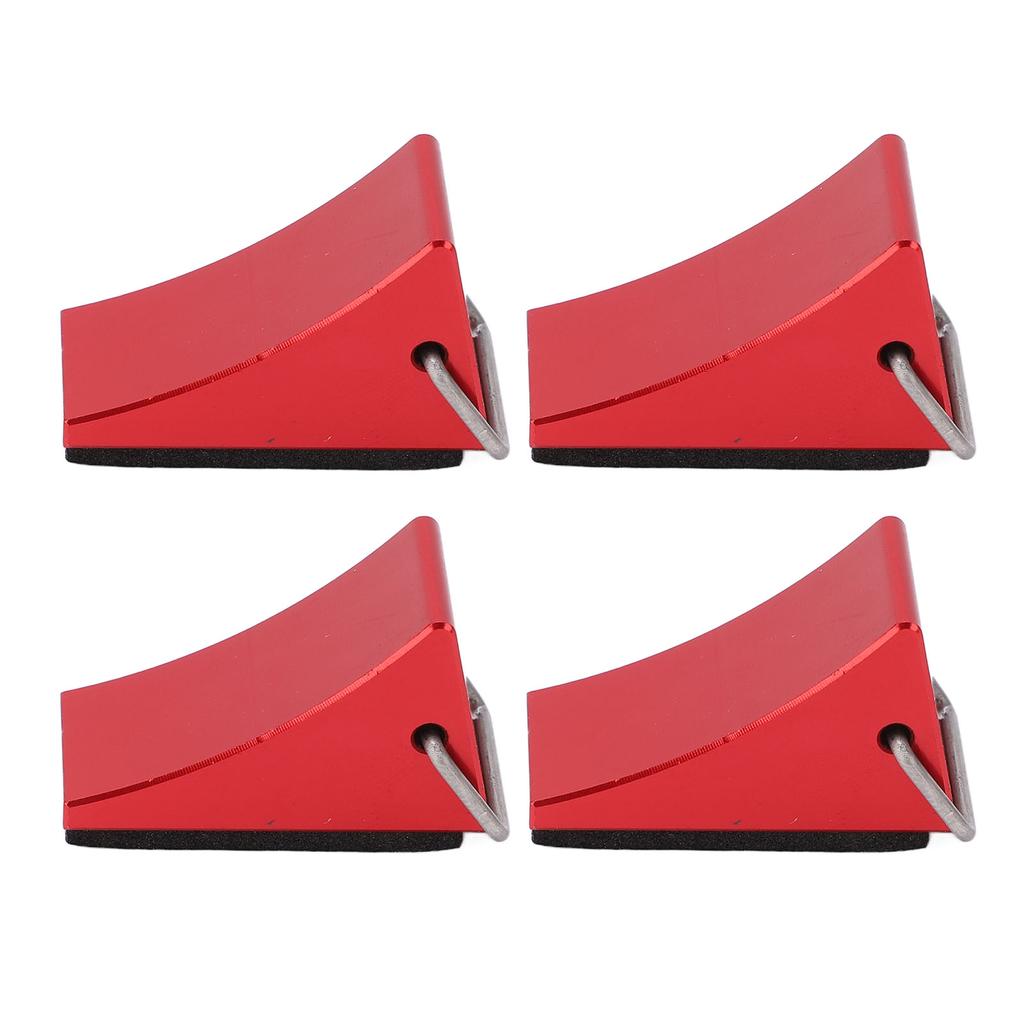 4PCS RC Model Car Wheel Chock Good Fixation Anti Slip Bottom RC Aluminum Alloy Wheel Chock for Redcat Gen8 for Axial