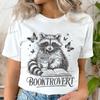Funny Reading Raccoon Graphic T Shirts Women Booktrovert Essential Classic Tops Casual Book Lover Gift Tee Retro Bookish Clothes