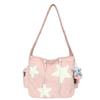 Convenient Corduroy Star Crossbody Bag with Pendant Perfect for Daily Outings