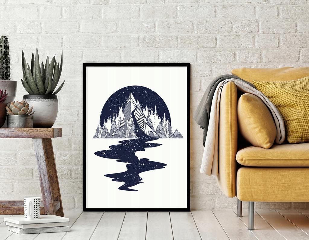 Picture poster In a frame 53x73 cm Mountains P1090