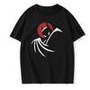 Summer Men's Fun Bat Print Round Neck T-shirt Made of 100% Pure Cotton Loose Soft Breathable Plus Size Short Sleeved Shirt