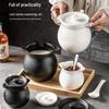 Ceramic High-Temperature Resistant Lard and Chili Oil Jar with Lid