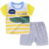 Summer Baby Boys Outfits Short Sleeve Cartoon Printing Casual Tops Printed Short Pants 2pcs Sport Suits