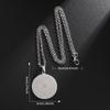 Stainless Steel Hand of God Round Brand Pendant Necklace for Mens Faith Prayer Hand