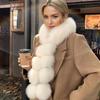 Long Faux Fox Fur Scarf Women Winter Warm Soft Furry Scarves Casual Lady Outdoor Neck Warmer Collar