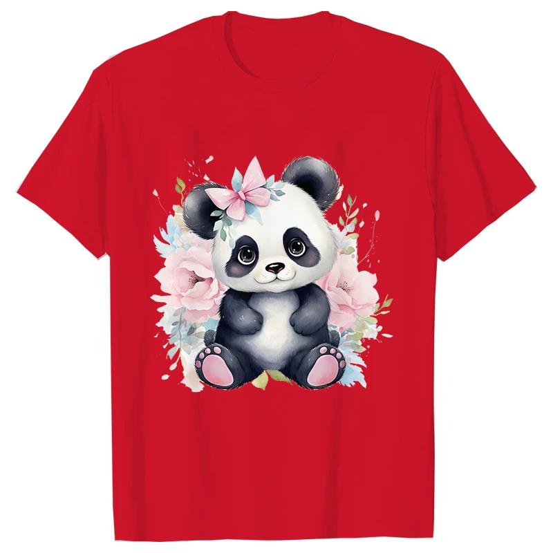 Cute Panda Printed TShirt Unisex Summer Short Sleeve Y2k Tops Fashion Hip Hop Tee Clothes Breathable Comfortable Casual T Shirt