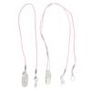 Hearing Aid Holder Transparent Clip Pink Rope Nylon Easy Fixing Hearing Aid Lanyard for Gardening Wo
