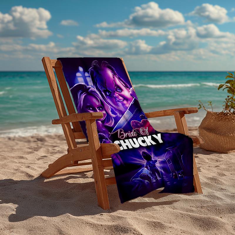 Chucky Fashion Beach Towel: Ideal for Summer Adventures Soft, Absorbent and Quick Drying Suitable for Swimming and Bathing