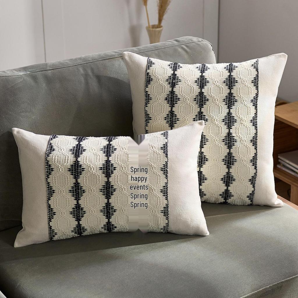 Böhmischer Kissenbezug aus Baumwollleinen: Leichtes Luxus-Sofa/Bettkissen
