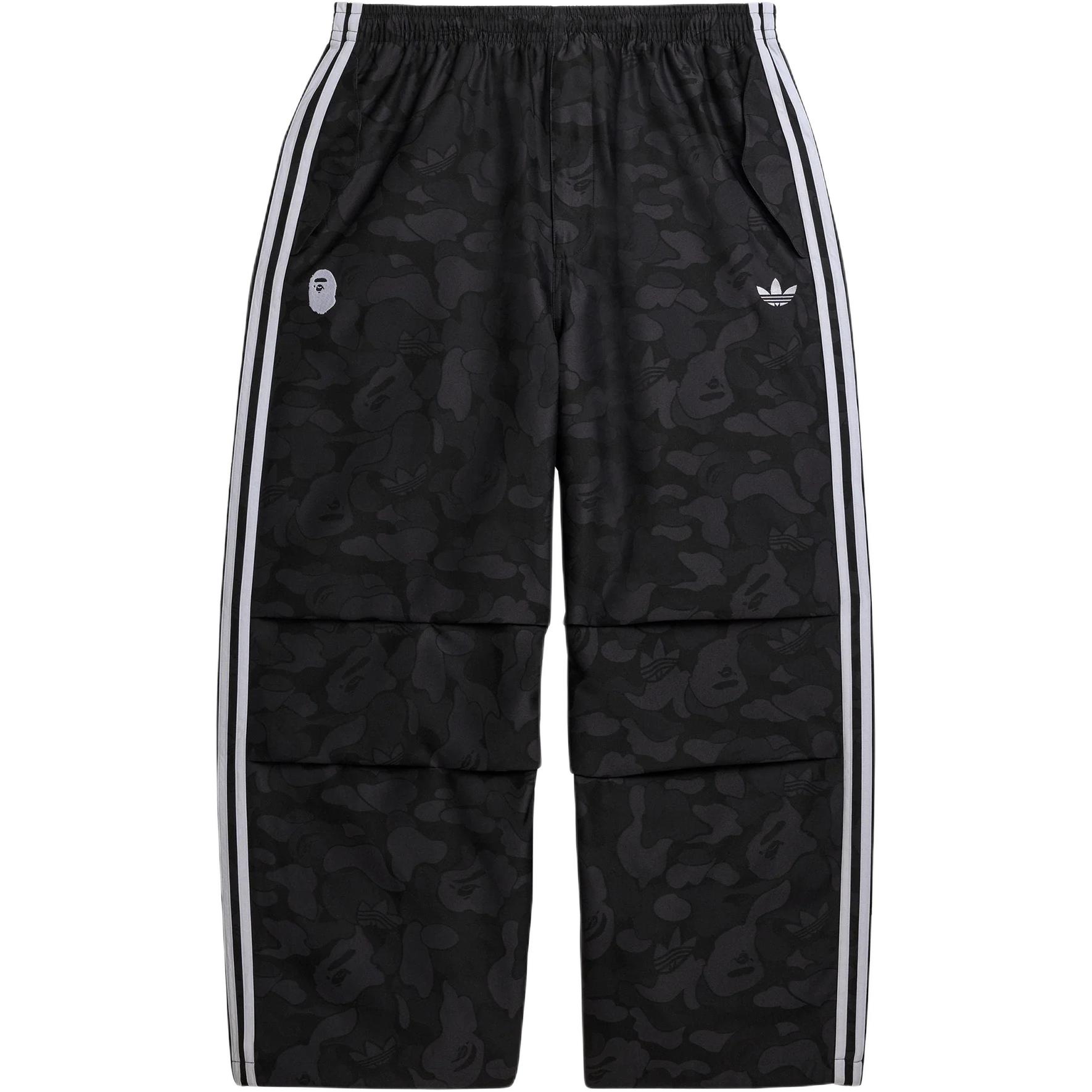 Adidas x BAPE Jacquard Pants Black Unisex Bottoms KF4918 XL