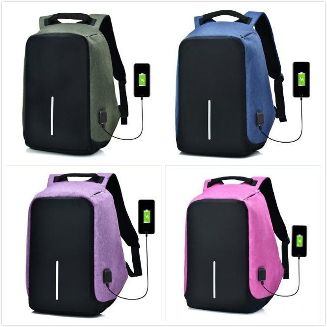 Antitheft Backpack Unisex Laptop Usb Port Charger Travel Oxford Bags School