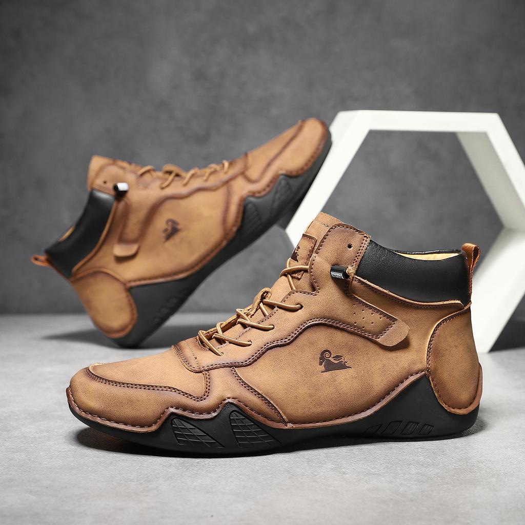 Popular men's casual shoes short boots independent station outdoor casual men's boots trendy men's shoes Martin boots