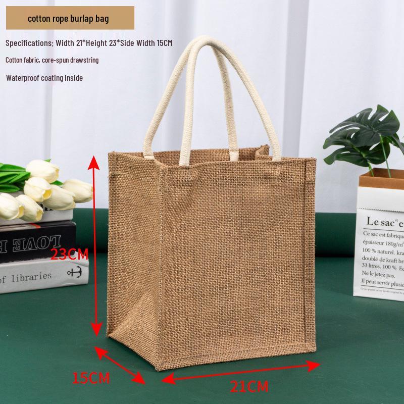 

Спеціальна джутова та мішковинна сумка-тоут - лляний подарунковий мішечок