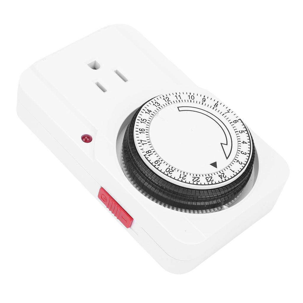 24-Stunden Mechanische Zeitschaltuhr 15-Minuten-Intervalle Programmierbare Mechanische Steckdosen-Zeitschaltuhr für Wasserspender Wasserkocher Klimaanlage Reiskocher Licht