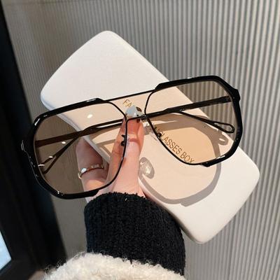 Non-polarized Oversized Sunglasses Women Men New Unique One Piece Fashion Sunglasses Punk Glasses Trending Female