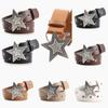 Simple Alloy Women Star Shape Belt Solid Color Waist Decoration Gift Fashion