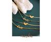 18k Gold Heart Titanium Steel Anklet - Vintage, Non-Fading Luxury Foot Chain for Women