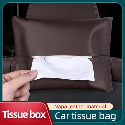 Boîte à mouchoirs pour voiture, sac suspendu, boîte d'accoudoir, sac à suspension pour tirer du papier, rangement d'articles de décoration intérieure de voiture
