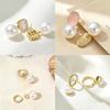 Gold-Plated Silver Needle Freshwater Pearl Flower Earrings - Elegant French Light Luxury for Women
