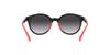 Emporio Armani EA4185F Black with Fuchsia Rubber and Light Blue Gradient Size 47 Sunglasses, Gray/Dark Lenses,