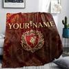 Custom Name,Liverpool Printed Flannel Blanket, Soft Throw for Bedroom Sofa, Washable, Christmas Present, Great Gift.
