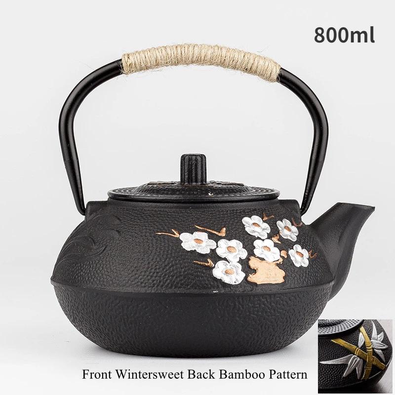 Cast Iron Teapot, Water Boiling Kettle, Healthy No Coating, Household Tea Making Pot, Teaware, Japanese Tetsubin, Iron Bottle