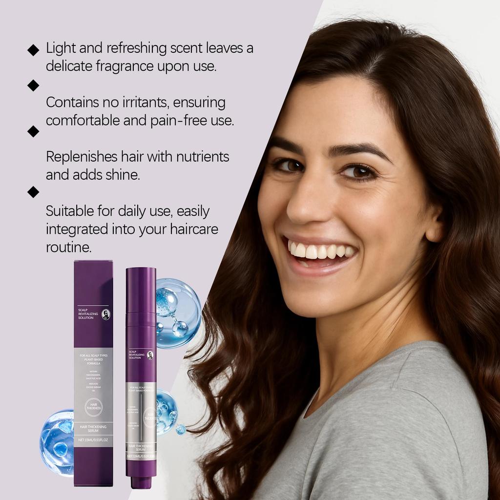 Hair Growth Serum Thickening Strengthen Boost Volume Anti Thinning Hair Loss Treatment Prevent Baldness Repair Damage Scalp Care