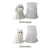 Cat Dog Ghost Silicone Mould Handmade Figurine Silicone Mold Spooky Candle Mold for Baking Candle Crafting