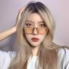 Korean Version Rimless Sunglasses Rectangle Fashion Popular Women Men Shades Small Square Sun Glasses for Female Summer Oculos