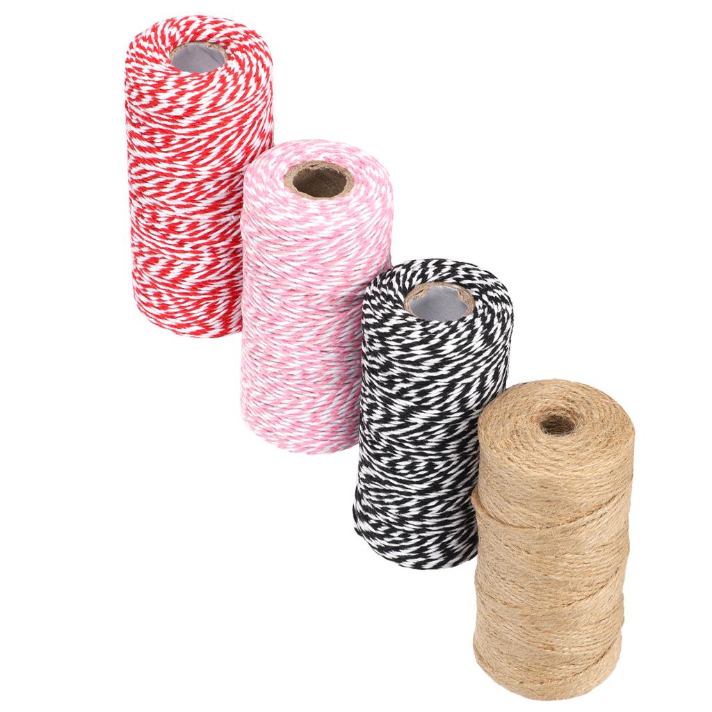 4Pcs Wrapping String Rope Twisted Cotton Baker Twine Cord DIY Craft Hand Made Supplies