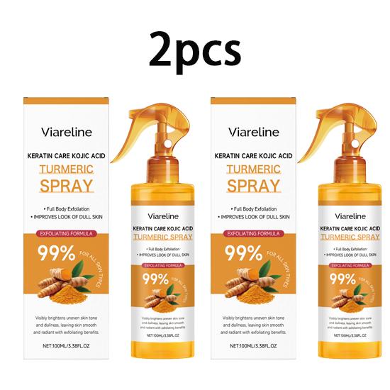 Viareline Spray Detergente Ammorbidente alla Curcuma Pulisce Delicatamente tutto il corpo Spray Idratante per la Pelle 100ml