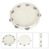 10in Interactive Wood Hand Drum Sheepskin Tambourine Percussion Instrument Toy for Kids Music Education Fun Instrument