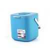 Portable Desktop Trash Can With Lid 4L Round Plastic Bin Kitchen Home Office Dry Wet Separation