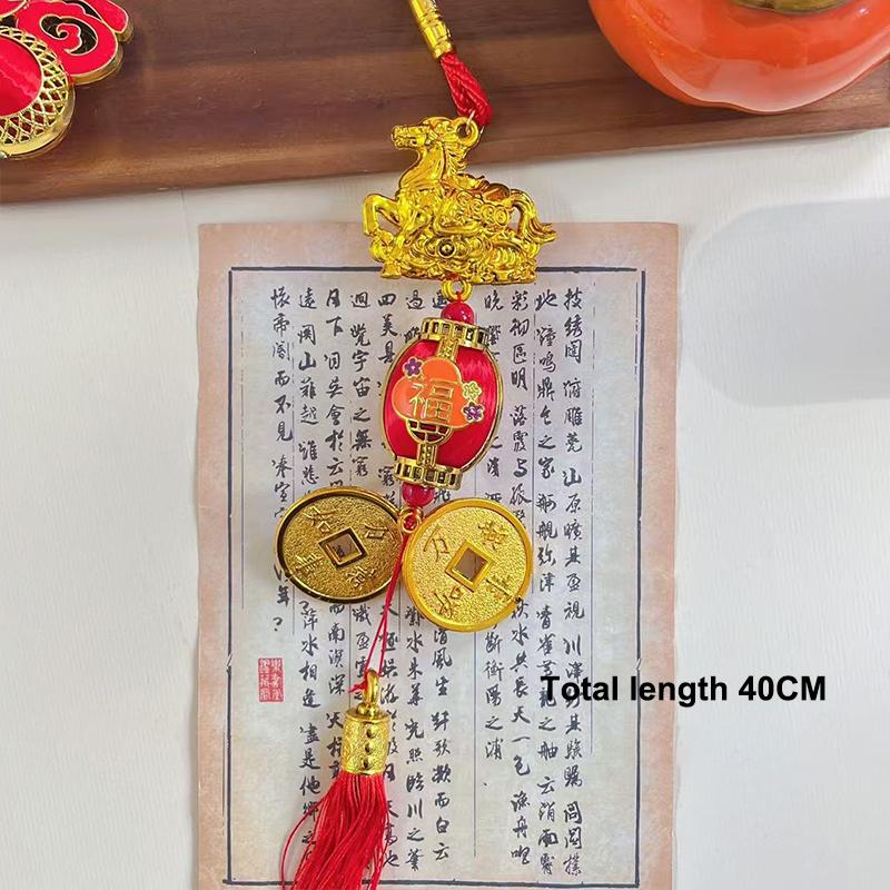 2026 Year Of The Horse Wall Hanging Ornament Chinese New Year Lucky Decoration Accessories Housewarming Small Pendant Gifts