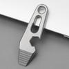 Titanium Alloy Crowbar Multifunction Hexagon Wrench Bottle Opener Portable Keychain EDC Outdoor Survival Tools with Necklace