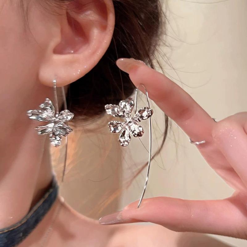 Trendy Geometric Flower Drop Dangle Earrings For Women Simple Desgin Earrings Party Wedding Fashion Jewelry Accessories 2025