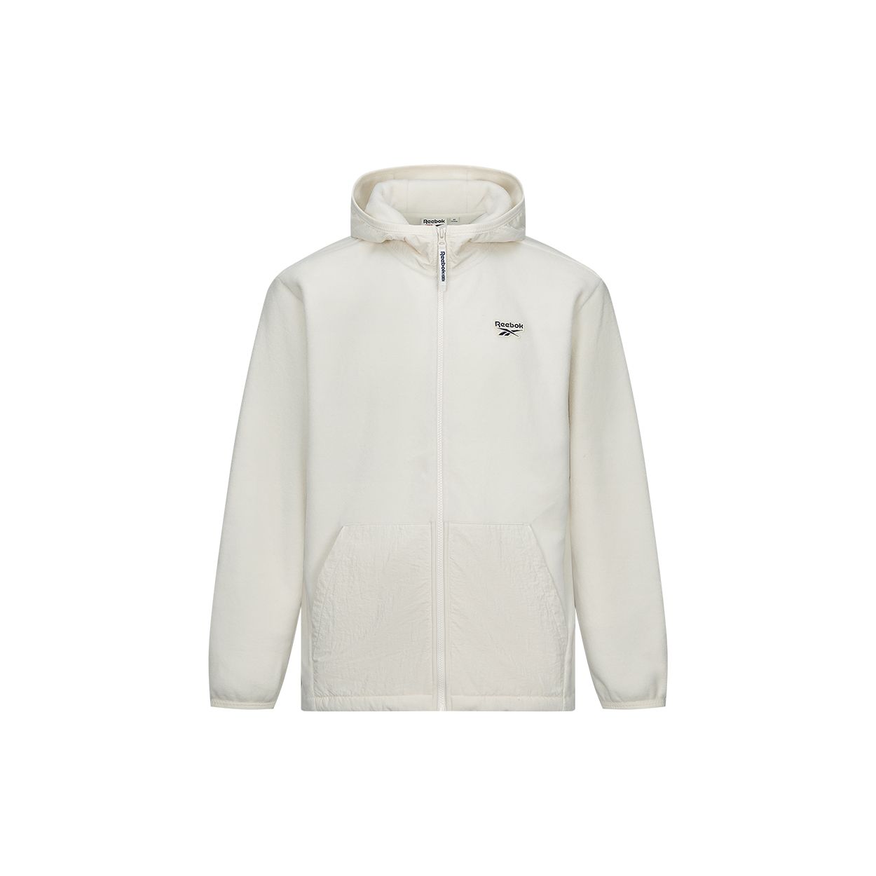 

Reebok Logo Print Hooded Pullover Jacket Unisex jackets Off-White 24FRC105UGW2 M