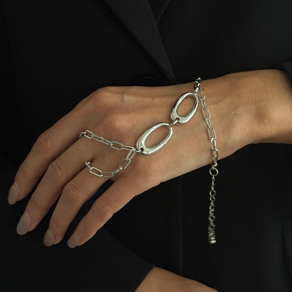 Creative Pearls Long Tassel Simple Handmade Chain Bracelet for Women Unique Temperament Metal Bracelets Charm Jewelry
