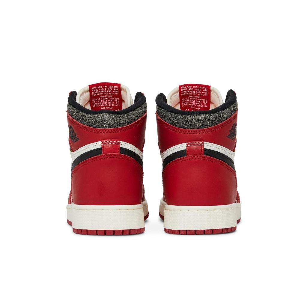 Air Jordan 1 Retro High OG Grade School 'Chicago Lost Found' (Unisex) Varsity Red / Black / Sail / Muslin Kids' Basketball Shoes FD1437 612