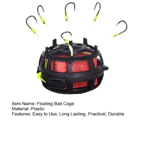 Reverse Bottom Bait Cage Fishing Hook 360-Degree Floating Design Full Strike Coverage Bait Cage Trap Fishing Hooks