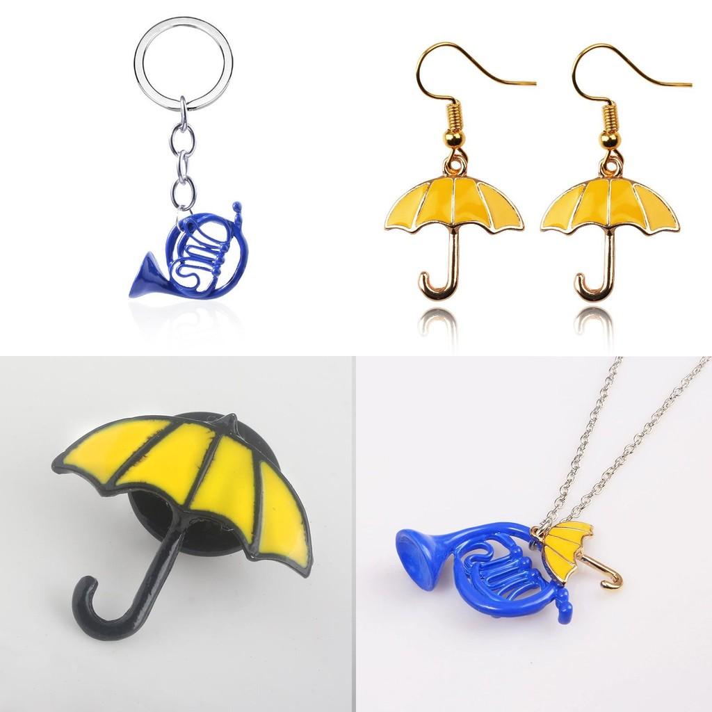 Met I How Your Mother Horn Umbrella Keyring Alloy Necklace Jewelry Gift Fashion