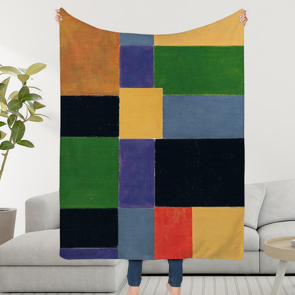 Koc Super Kolorowy Przytulny Pluszowy Salon Kratka Sofa Kanapa Dziecięce Prezenty Urodzinowe