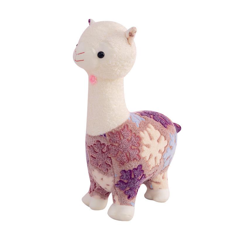 New Snowflake Alpaca Plush Toy Doll Grass Mud Horse Throw Pillow Children's Birthday Gift