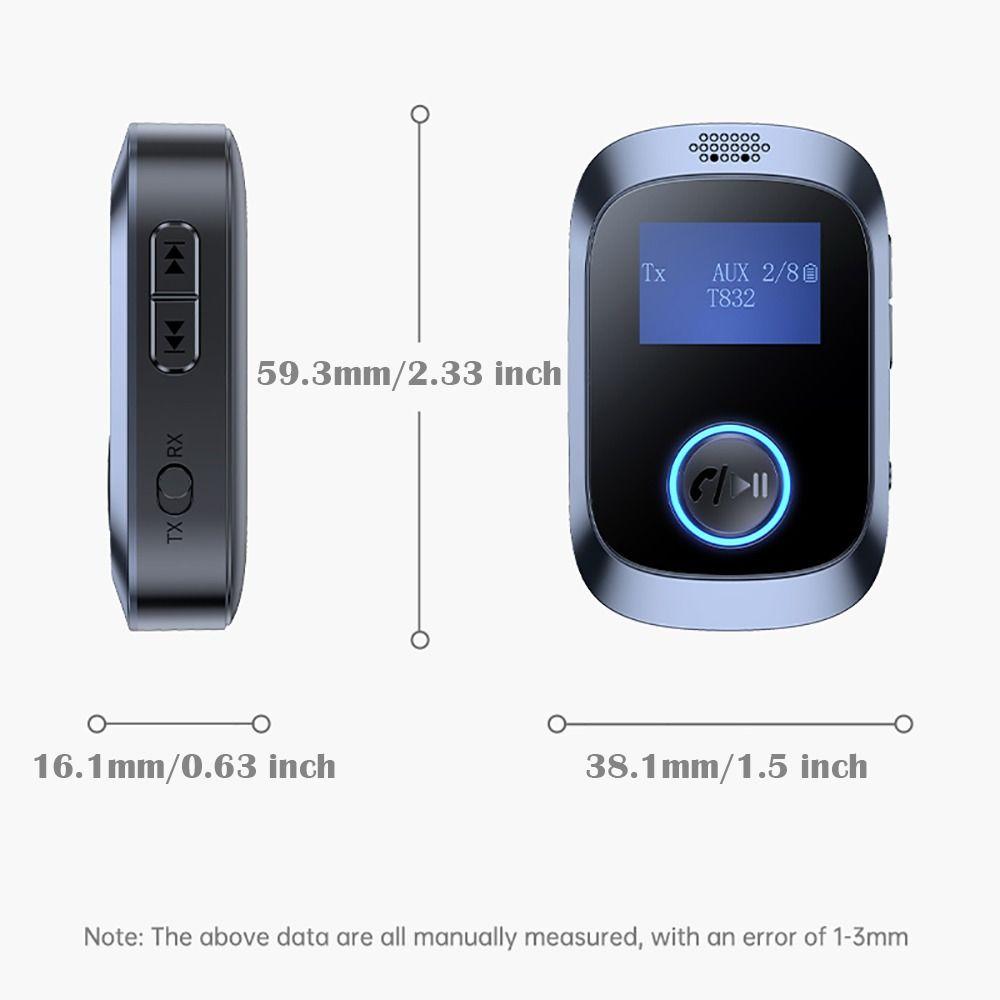 LED Digital Display Bluetooth 5.4 Receiver Transmitter 2 in 1 Wireless Adapter NEW Audio Adapter