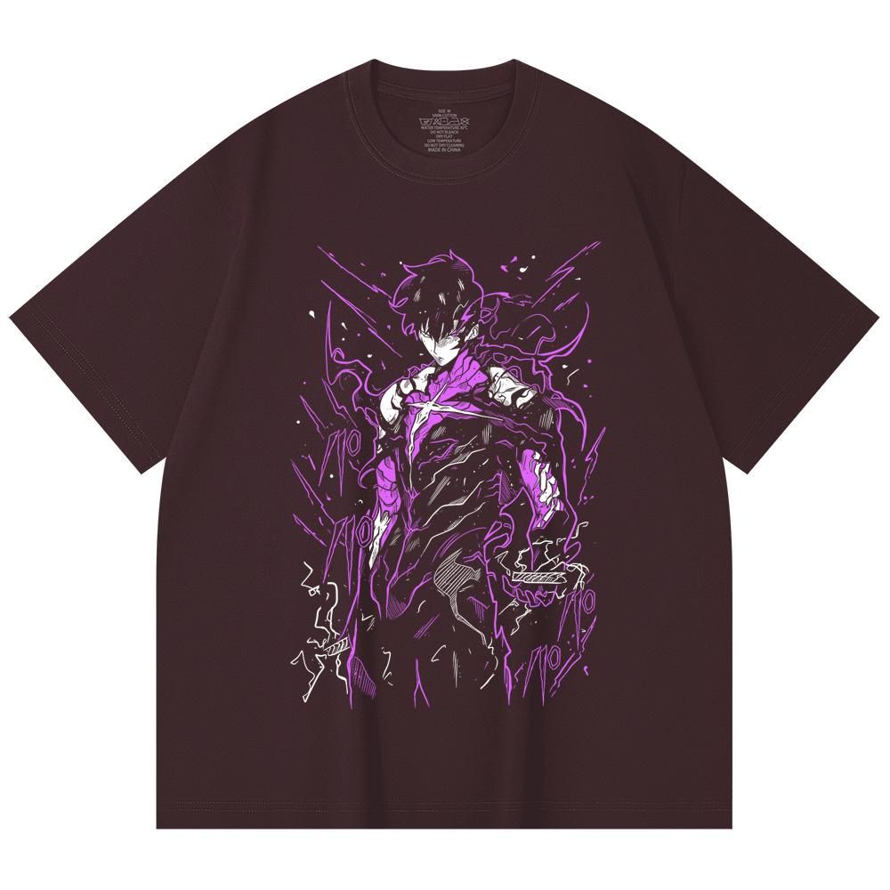 

230 Gsm 100% Cotton Solo Leveling V22 Print Unisex Heavy Cotton T Shirt 2XL