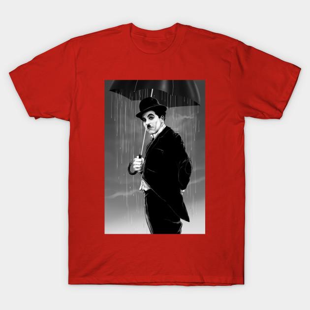 Unisex Módní tričko Chaplin rainy days Potisk Tričko Větší velikosti S-5XL Tričko 100% Bavlna Topy Kulatý výstřih Krátký rukáv Trička
