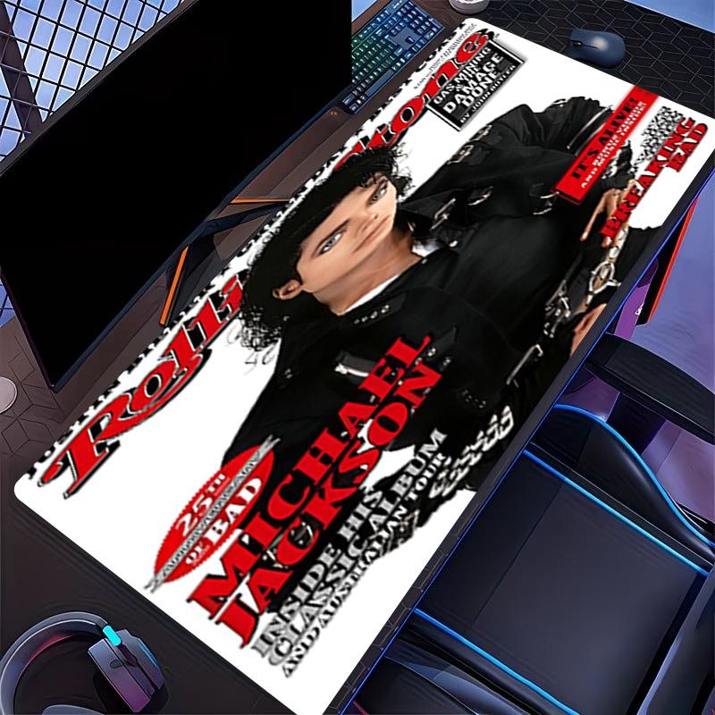 Tappetino per Mouse con Stampa di Michael Jackson, per Tastiera, Pad per Laptop PC per Ufficio, Casa, Decorazione Scrivania, Regalo di Compleanno Perfetto per Giocatori