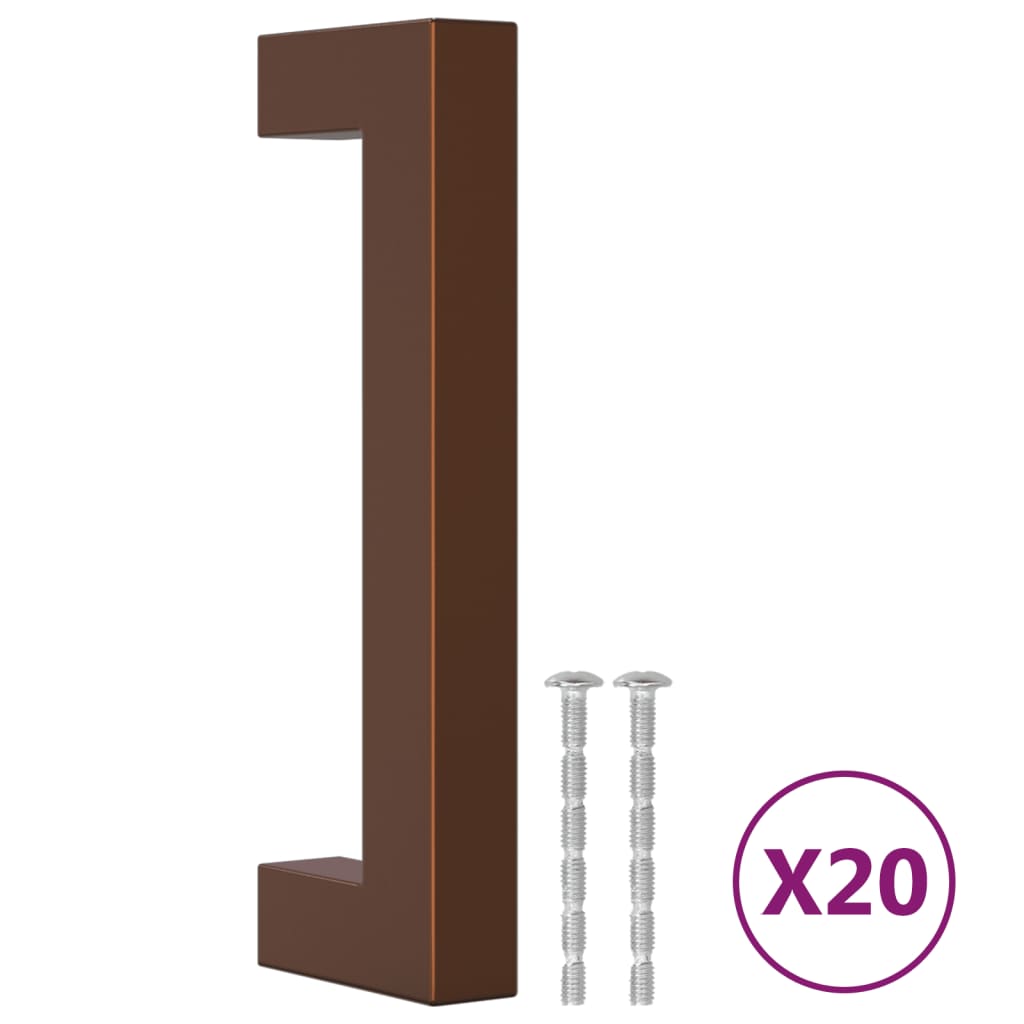 Furniture Handles 20 Pcs Bronze Finish 96 Mm Center To Center Distance Stainless Steel