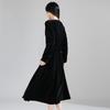 SOFSIL Elegant V-Neck A-Line Midi Dress